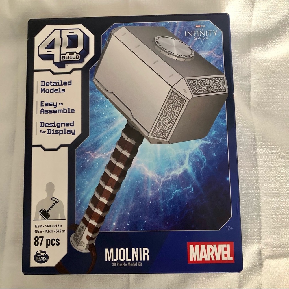 Thor 4D Build Hammer puzzle Mjolnir Marvel Studios Spin Master NEW